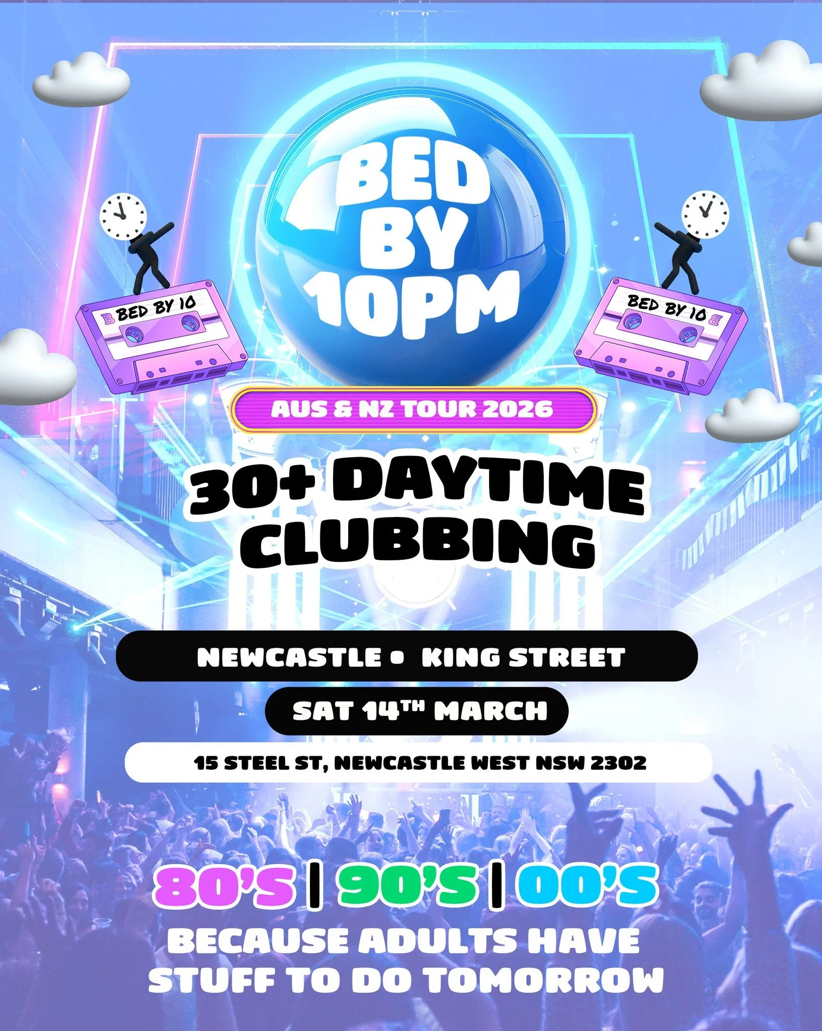 All the 80s, 90s &amp; early 2000s classics. None of the next-day regret. Bed By 10 is back at King Street 👀
Grab your tickets now via the website.