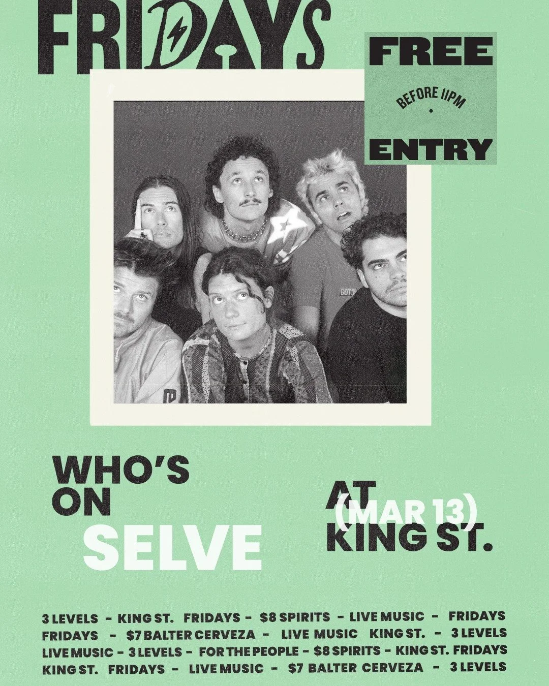 FREE SHOW ALERT 💥 Selve are taking over The Warehouse TONIGHT. Free entry. Big night. Be there.