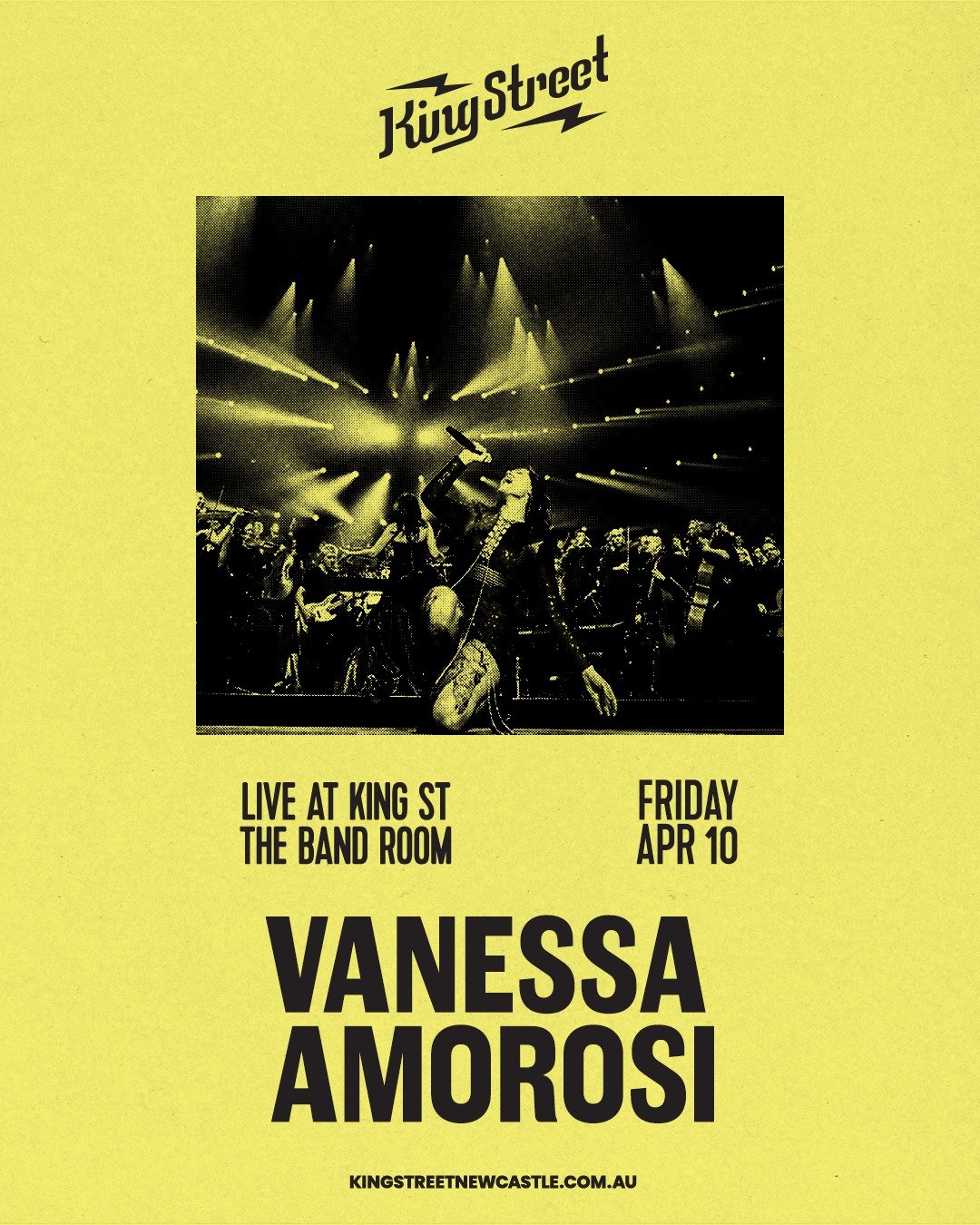 Vanessa Amorosi, tonight in the Band Room. Final tickets remaining.
