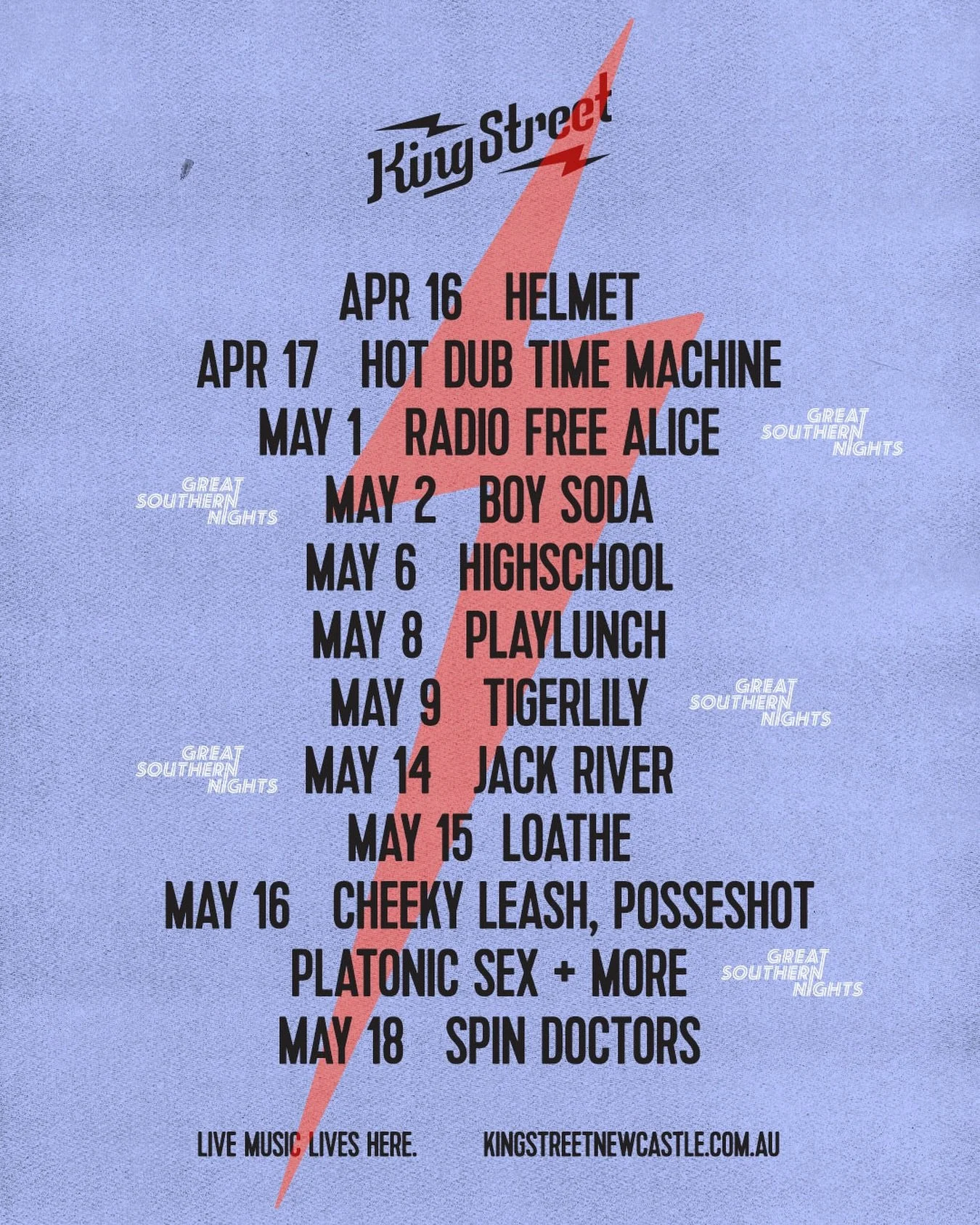 Gigs for days coming through our doors at the moment 🚨 Here&rsquo;s who you can see 👀

On sale via Oztix.