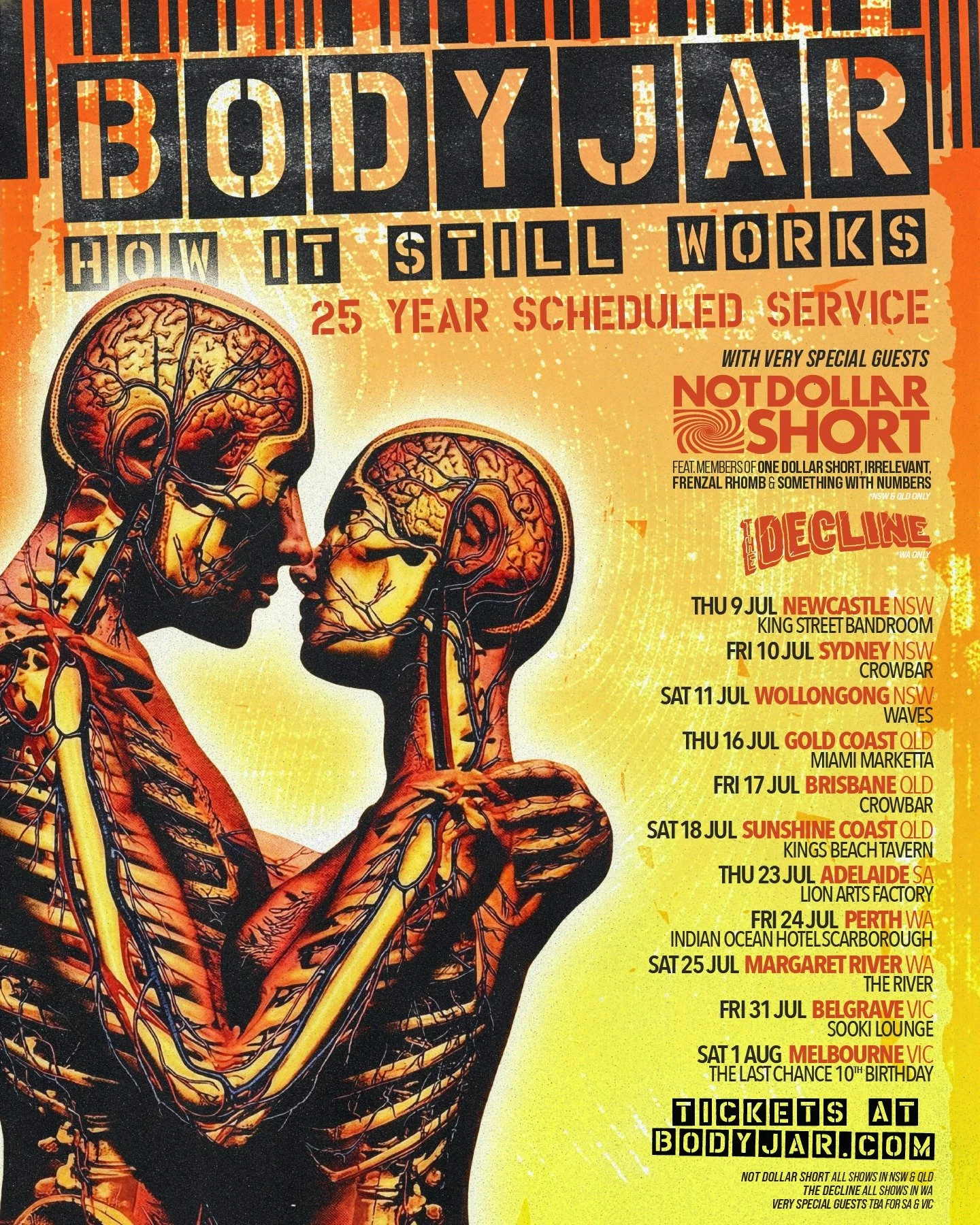 JUST ANNOUNCED: BODYJAR
In 2000, Bodyjar released &ldquo;How It Works&rsquo;&rdquo; an album that defined a generation and sent "Not The Same" echoing through skate parks and stadium speakers worldwide. Twenty-five (and a bit) years later, 