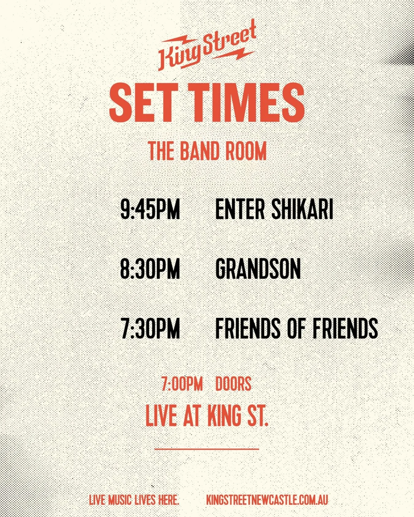 Set times for @entershikari in the Bandroom on Thursday. Tickets still available!