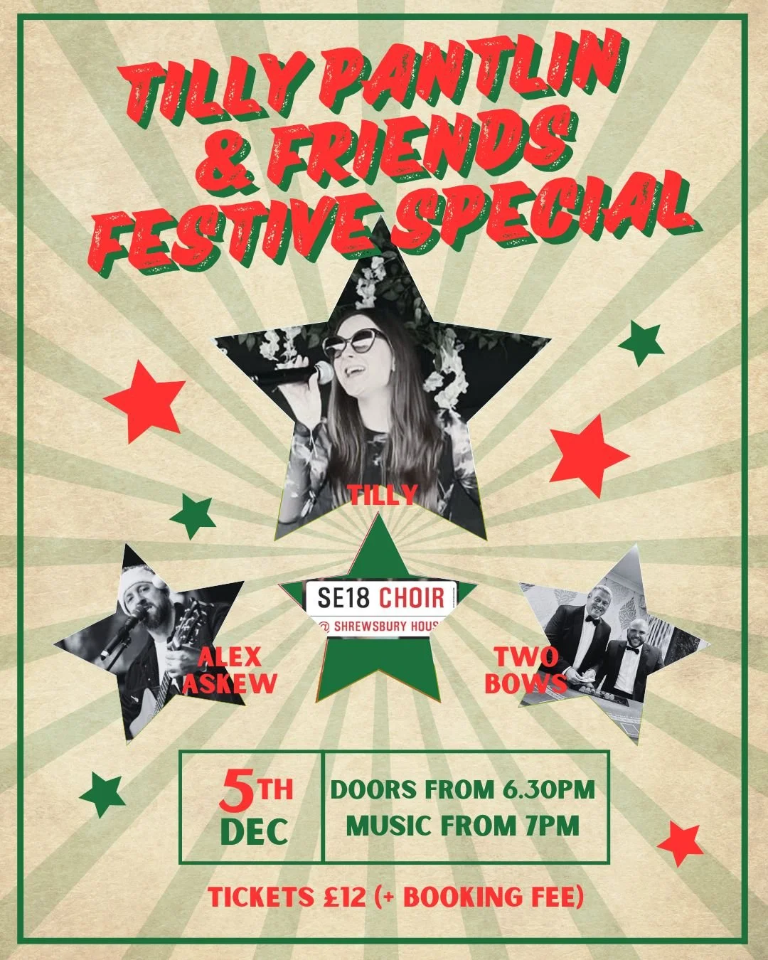 CANCELLED Tilly Pantlin & Friends Festive special — Shrewsbury House