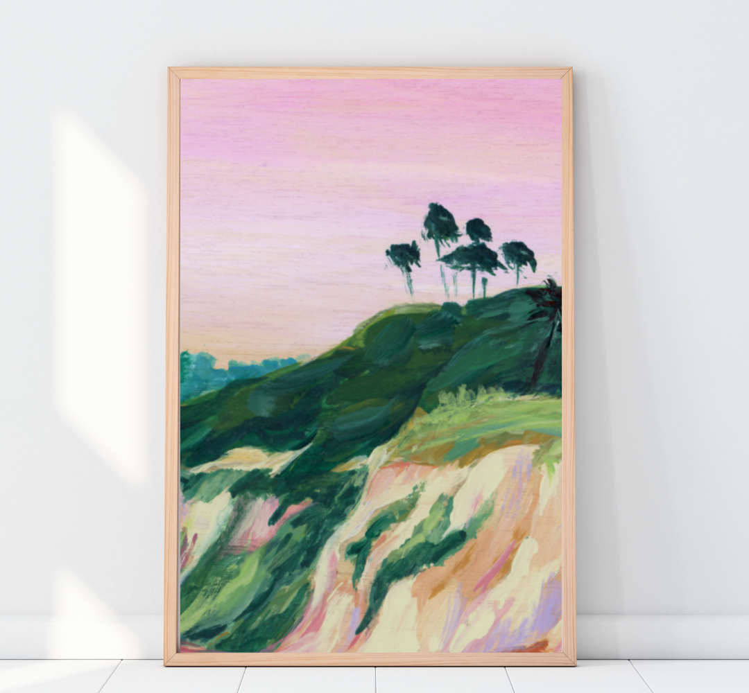 Large Wall Art -Santa Barbara- Butterfly Beach #3. fine art print Southern California beach