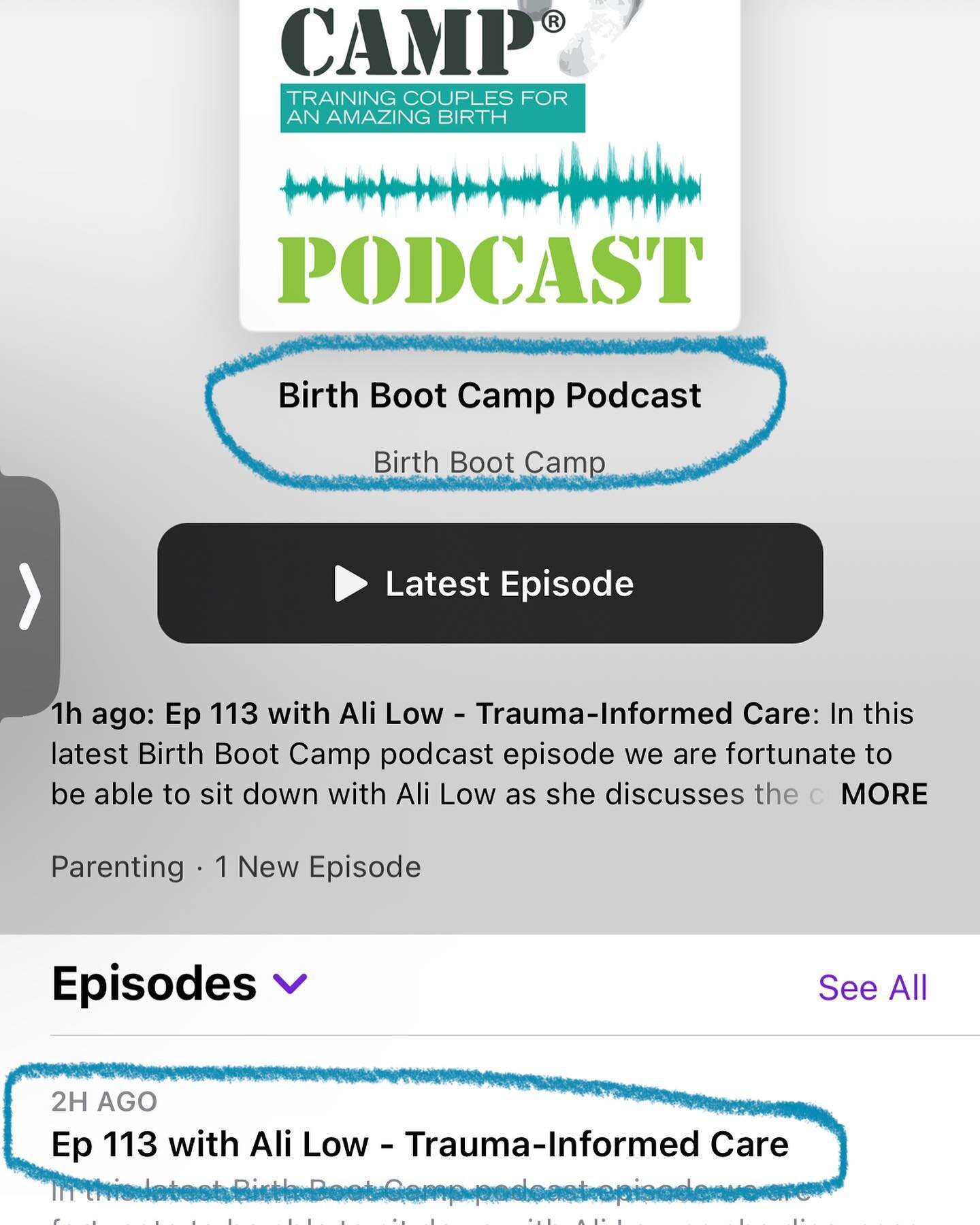 Career milestone ✅ 
I was honored and thrilled to be a guest on the @birthbootcamp podcast to discuss Trauma Informed Care in birth work! Take a listen 🎧 
#traumainformedcare #birthwork #doula #midwiferystudent #studentmidwife #l&amp;dnurse #labornu
