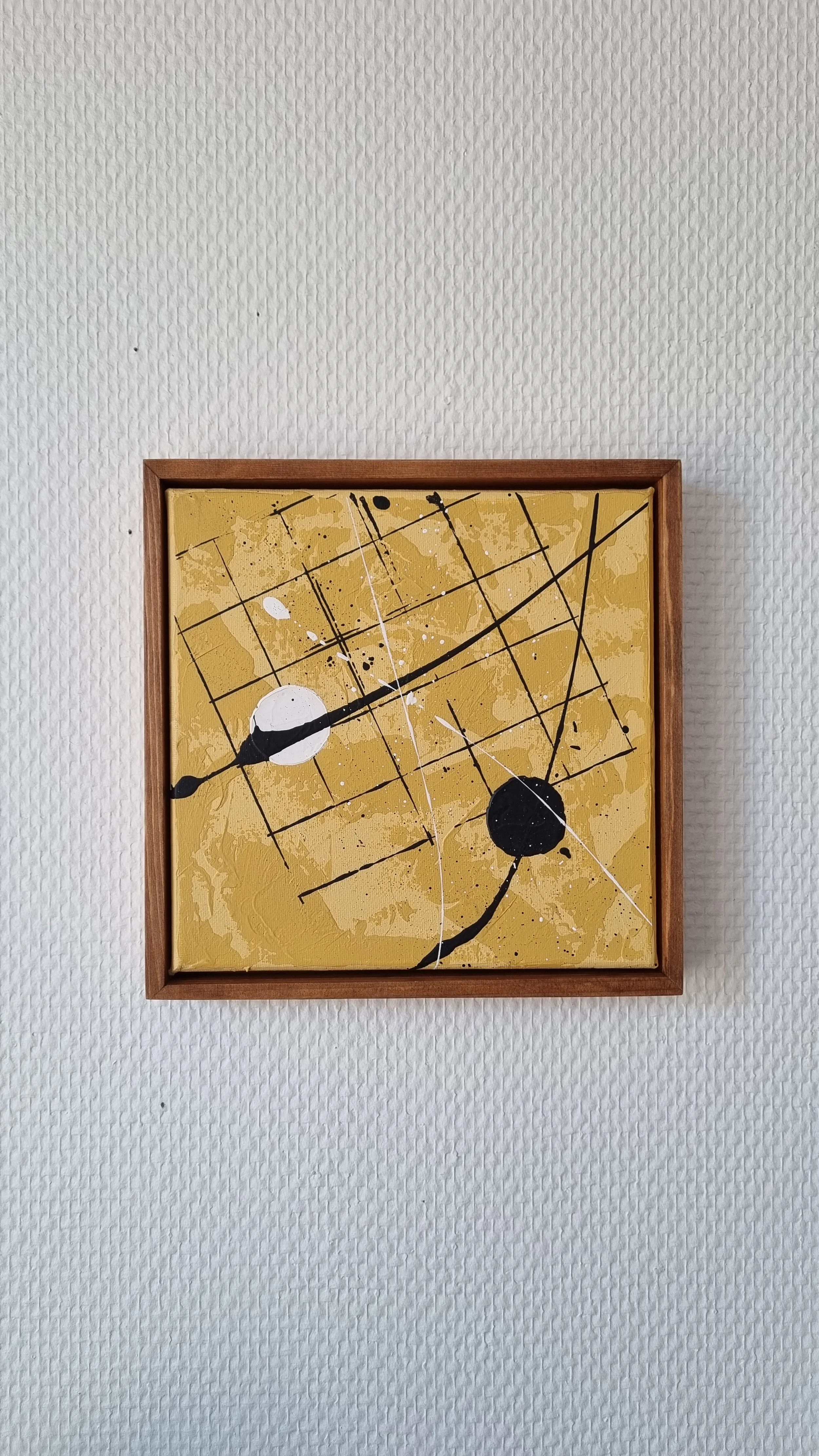 Go 25L1, 2025, 20x20cm, acrylique sur toile, encadrement en bois