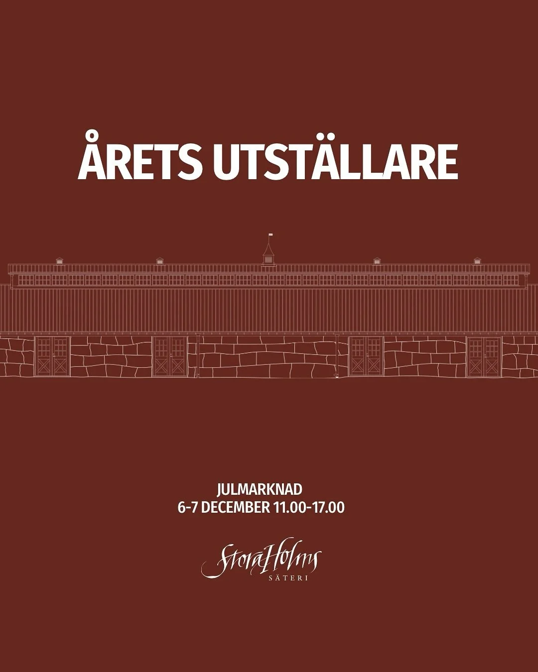 V&auml;lkomna till &aring;rets julmarknad p&aring; Stora Holms S&auml;teri l&ouml;rdag och s&ouml;ndag 6-7 december mellan 11-17!

I snart femtio &aring;r har julmarknaden p&aring; g&aring;rden varit en uppskattad tradition f&ouml;r hela familjen. Nu