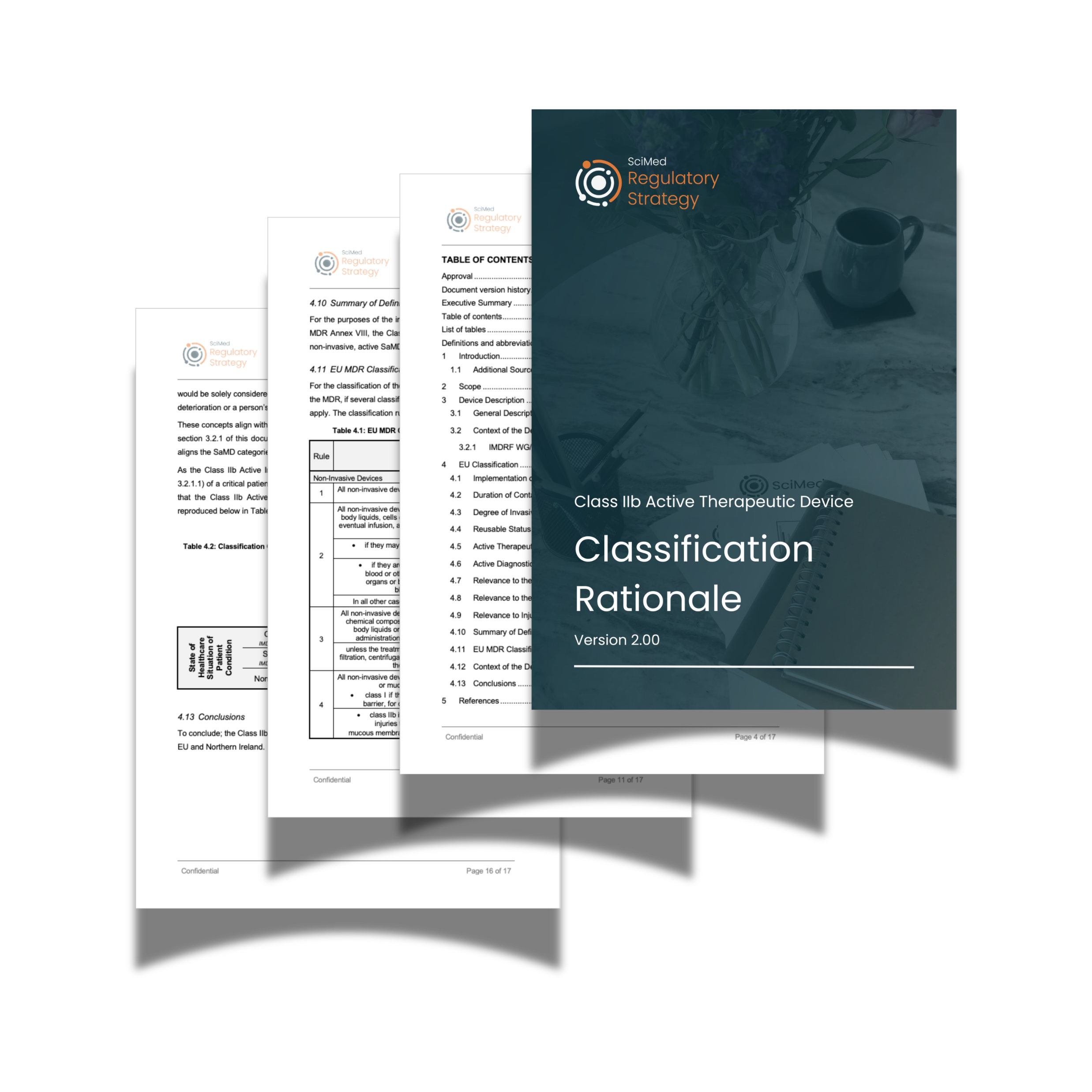 Medical device and IVD classification rationale documentation prepared for MDR and IVDR compliance showing structured regulatory justification