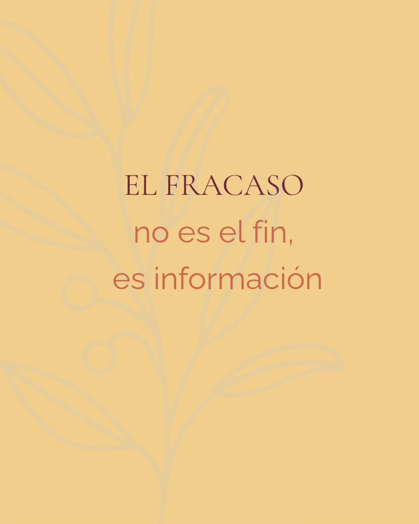 ✨ El fracaso duele, nos frustra y a veces nos paraliza.
Pero cada error es tambi&eacute;n una se&ntilde;al: nos muestra lo que no hab&iacute;amos visto, nos ense&ntilde;a algo nuevo y nos ayuda a crecer. 

Aprender a reinterpretar lo que llamamos &ld