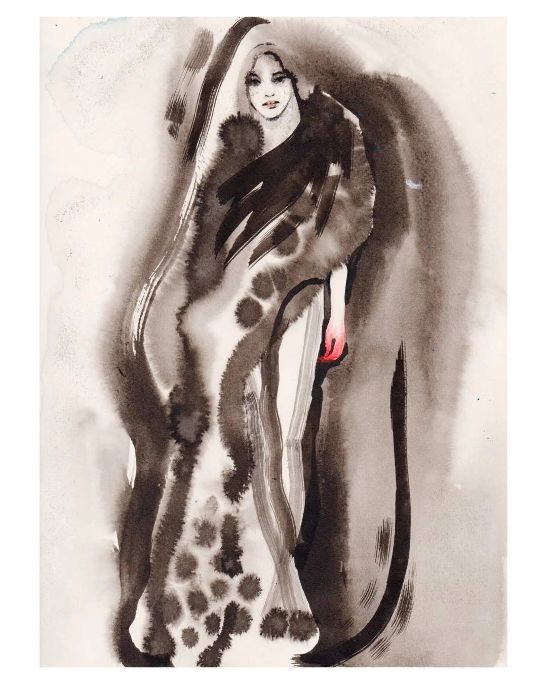 ink studies inspired by prada cruise
focusing on texture, contrast &amp; embellishment
translating runway impressions into watercolor &amp; ink , inspired by flowers of my garden
part of an ongoing series

#pradacruise
#fashionillustration
#inkdrawin