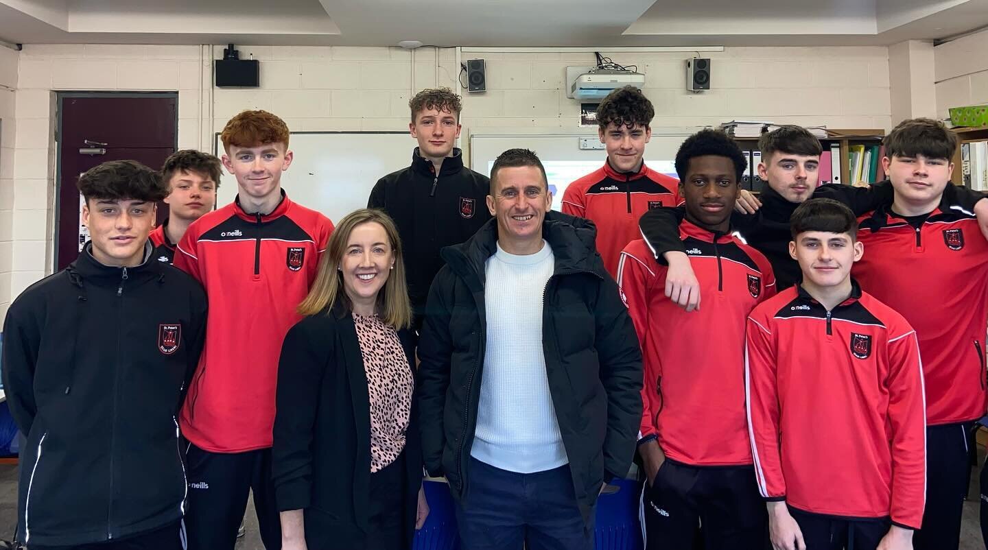 Ms. McCarthy&rsquo;s TY Business Class received an excellent workshop today delivered by @robert.heffernan, Youth Ambassador with Bank of Ireland 🗣️🏦&nbsp;Students learned about CV and interview skills and how to promote their &lsquo;personal brand