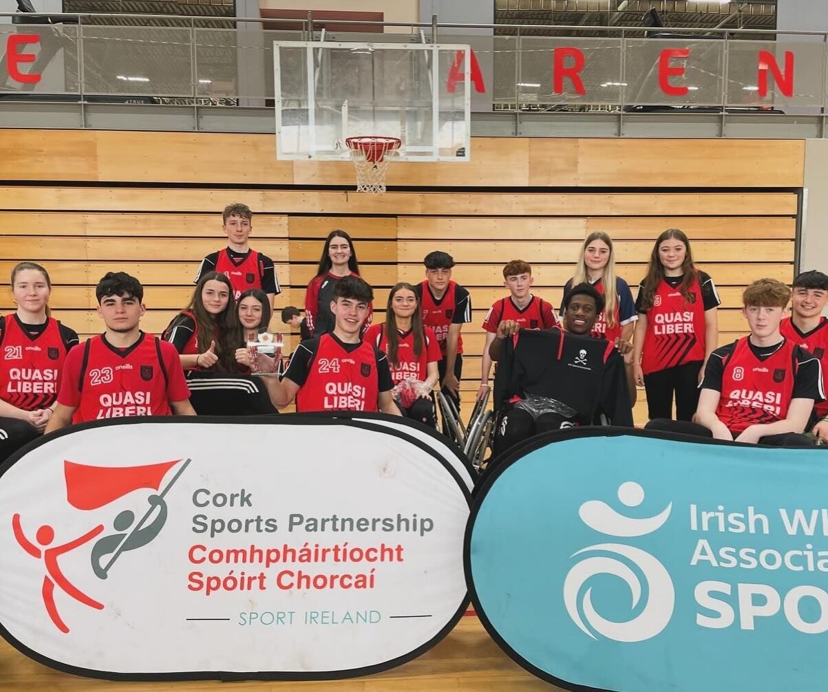 Yesterday a group of 14 of our Transition Years travelled to the @mardykearenaucc in @universitycollegecork to participate in @basketball4allucc, a wheelchair basketball event that is organised by UCC&rsquo;s School of Education PE Department, @corks