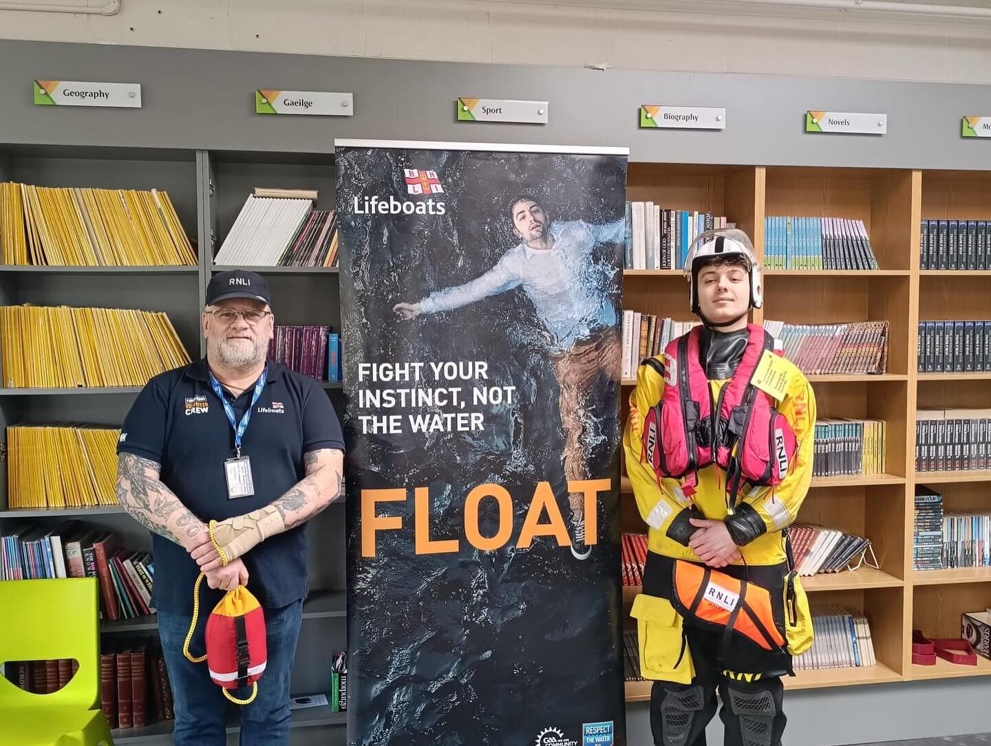 Many thanks to Shane O&rsquo;Sullivan from the @rnli for visiting St. Peter&rsquo;s during the week to speak with our Transition Years 👏🛟 Like many coastal communities, awareness of water safety is hugely important as we approach the summer months,