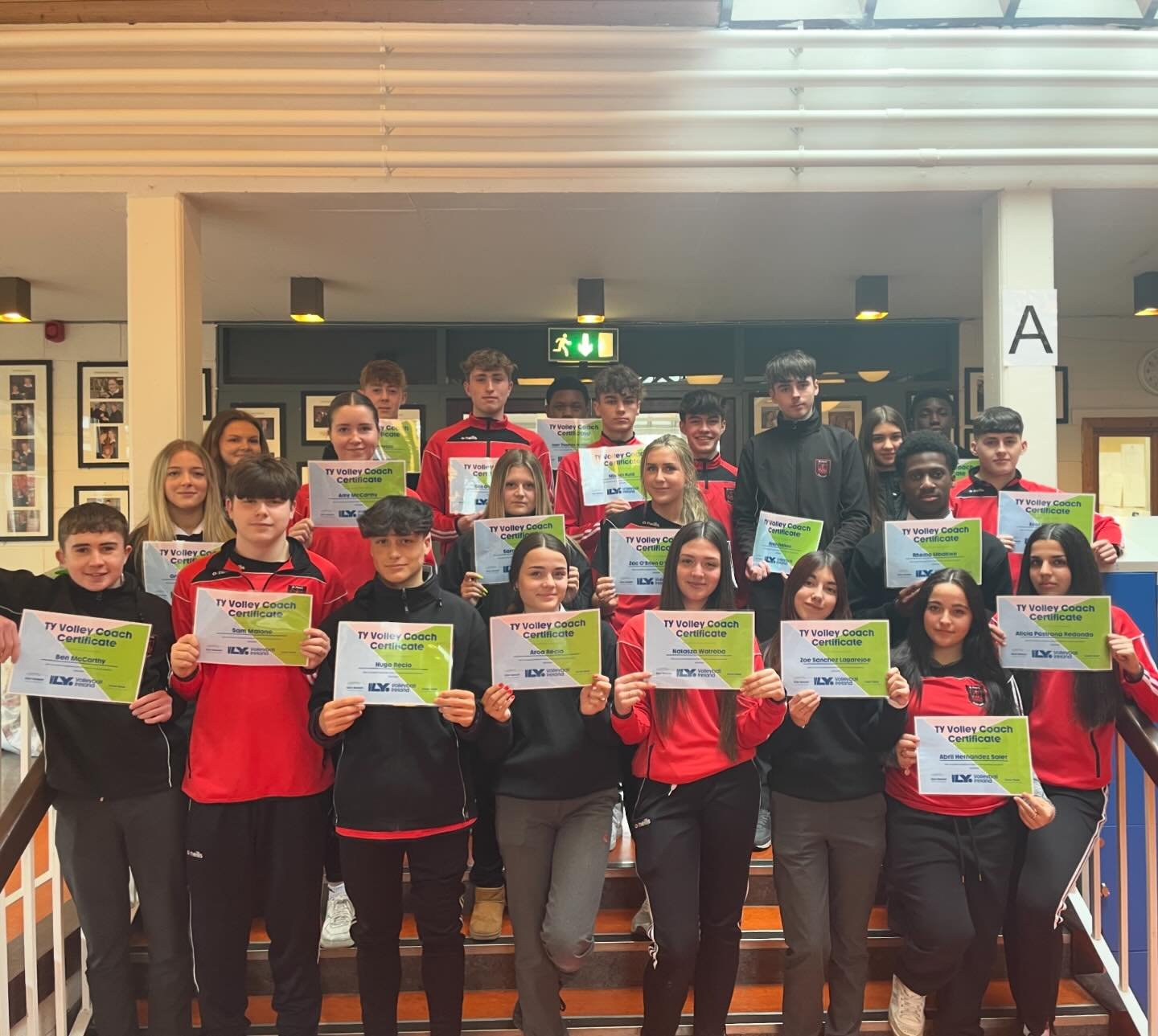 Well done to our Newly Qualified Student Volleyball Coaches, who received their @volleyballireland Certificates during the week! 💪 Well done everyone, looking forward to seeing your coaching skills soon in our local primary schools! 👏🏐 #stpeters #