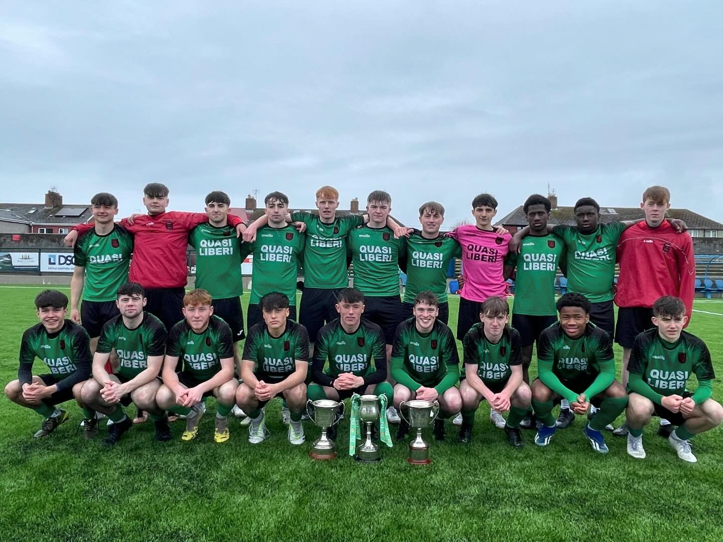 Congratulations once again to our U19 Boys Soccer Team and Coach Mr. O&rsquo;Keeffe on their fantastic 2-1 win yesterday in the Cork School&rsquo;s Cup Final against Midleton CBS 👏🔴⚫️ To be Champions of Cork, Munster and Ireland is a historic feat 
