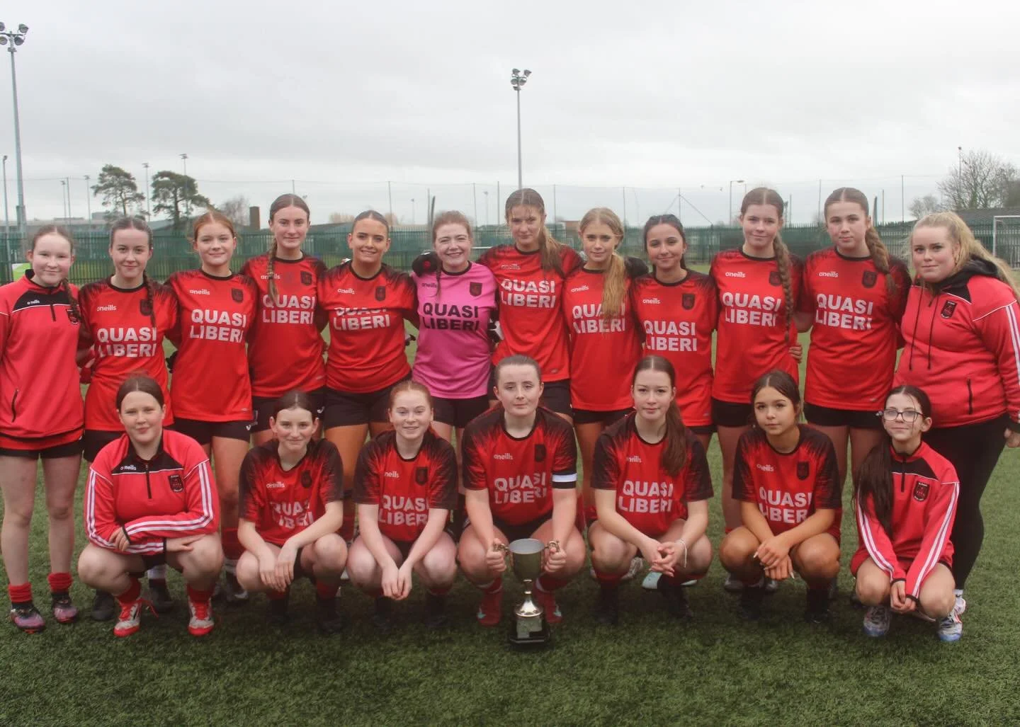 Congratulations to our U17 Girls Soccer Team who won their Munster Final today with a fantastic 2-0 win 👏🏆 Wishing the team the Best of Luck in their upcoming All Ireland Semi Final 💪🔴⚫️ #stpeters #stpetersab&uacute; #munsterchampions