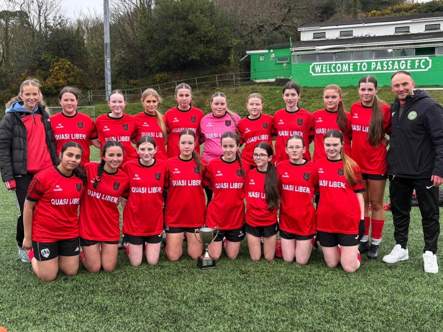 Well done to our U15 Girls Soccer Team who have emerged victorious and retained their Munster Title this afternoon 🏆 The team rallied to pull off a hard fought comeback against a well organised and talented Rice College Ennis, who hadn&rsquo;t conce