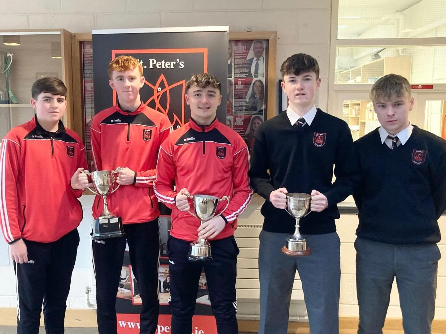 In Our Community

Well Done to our St Peter&rsquo;s students Se&aacute;n Coughlan and Zac Hanlon (Sixth Year), Ois&iacute;n O&rsquo;Sullivan (absent from photo), Diarmuid Buckley and Se&aacute;n O&rsquo;Regan (Fifth Year) and Eoghan O&rsquo;Byrne (Tr