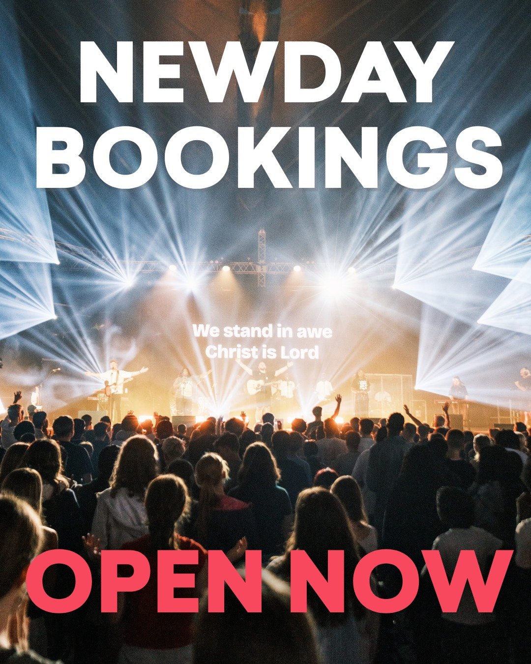 Newday Bookings are now open!

Join us this summer from Monday 27 July - Saturday 1 August as Welcome Youth joins with thousands of other young people for a week of incredible worship, amazing teaching and tons of fun!

Follow the link in our bio to 