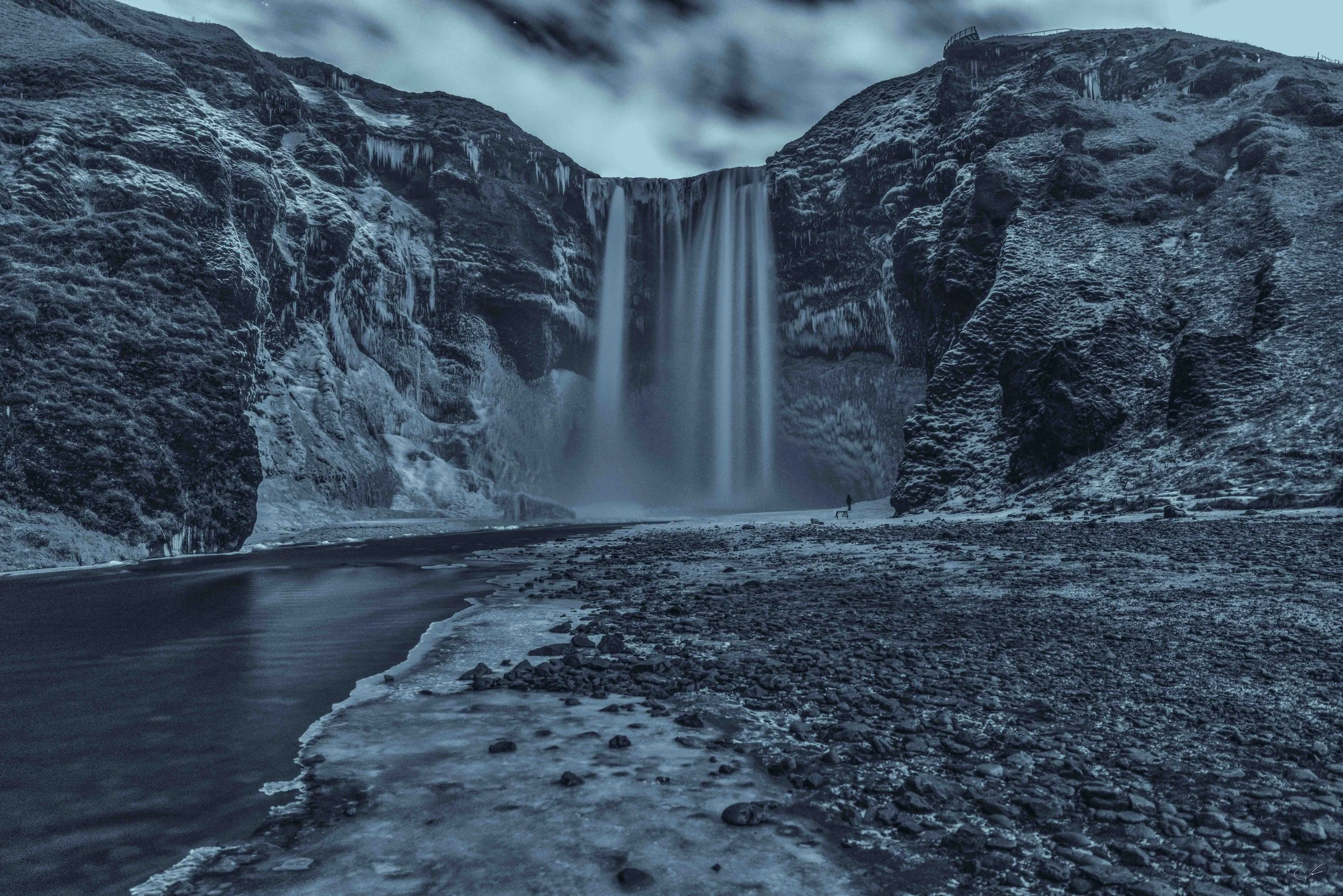 Skogafoss, Iceland (cyanotype)