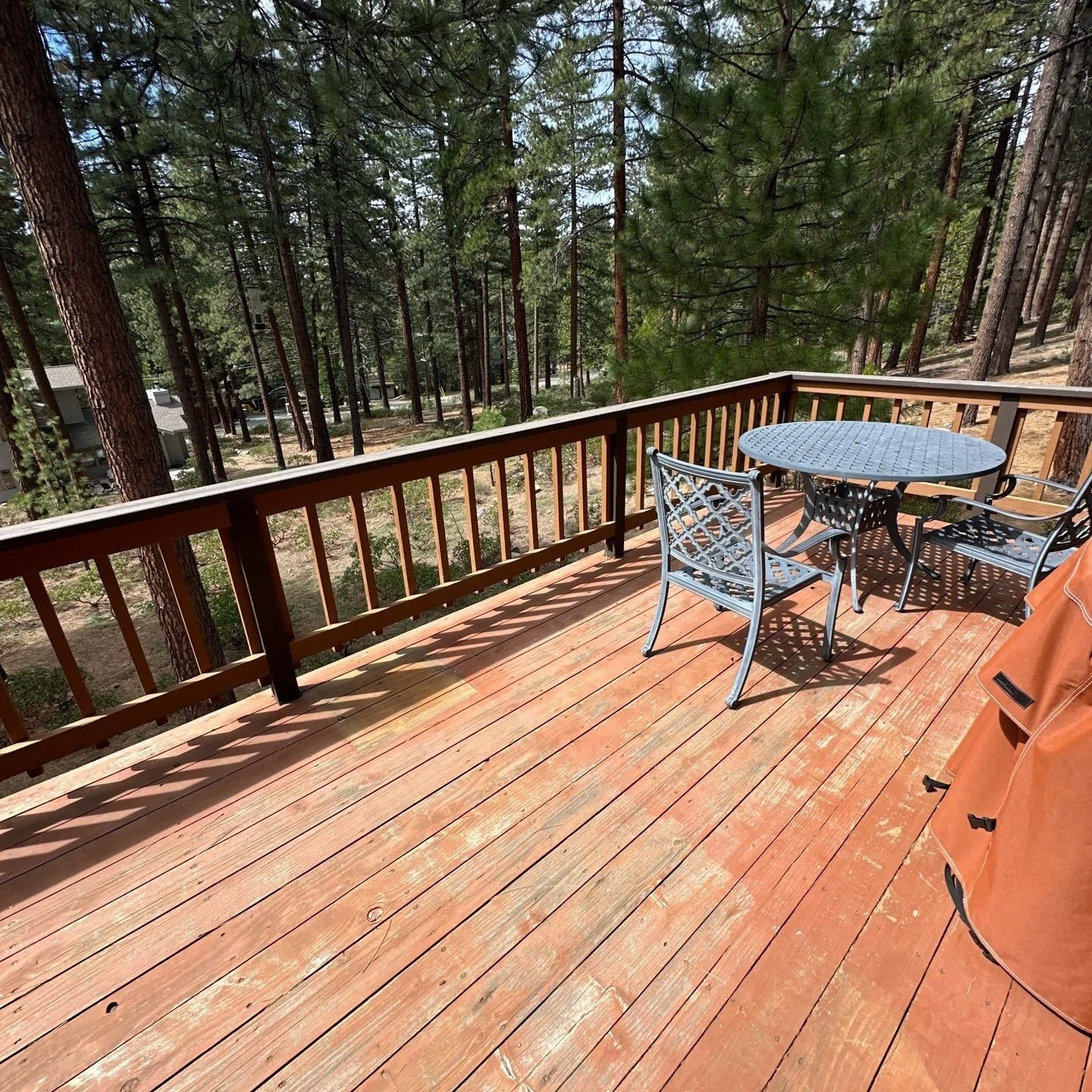 Swipe to see the transformation! 

This deck took a beating over the years! This is where we come in. Our team was able to refinish the surface and apply a new layer of stain to make it look brand new! 

#inclinevillage #laketahoehomes #tahoeliving #