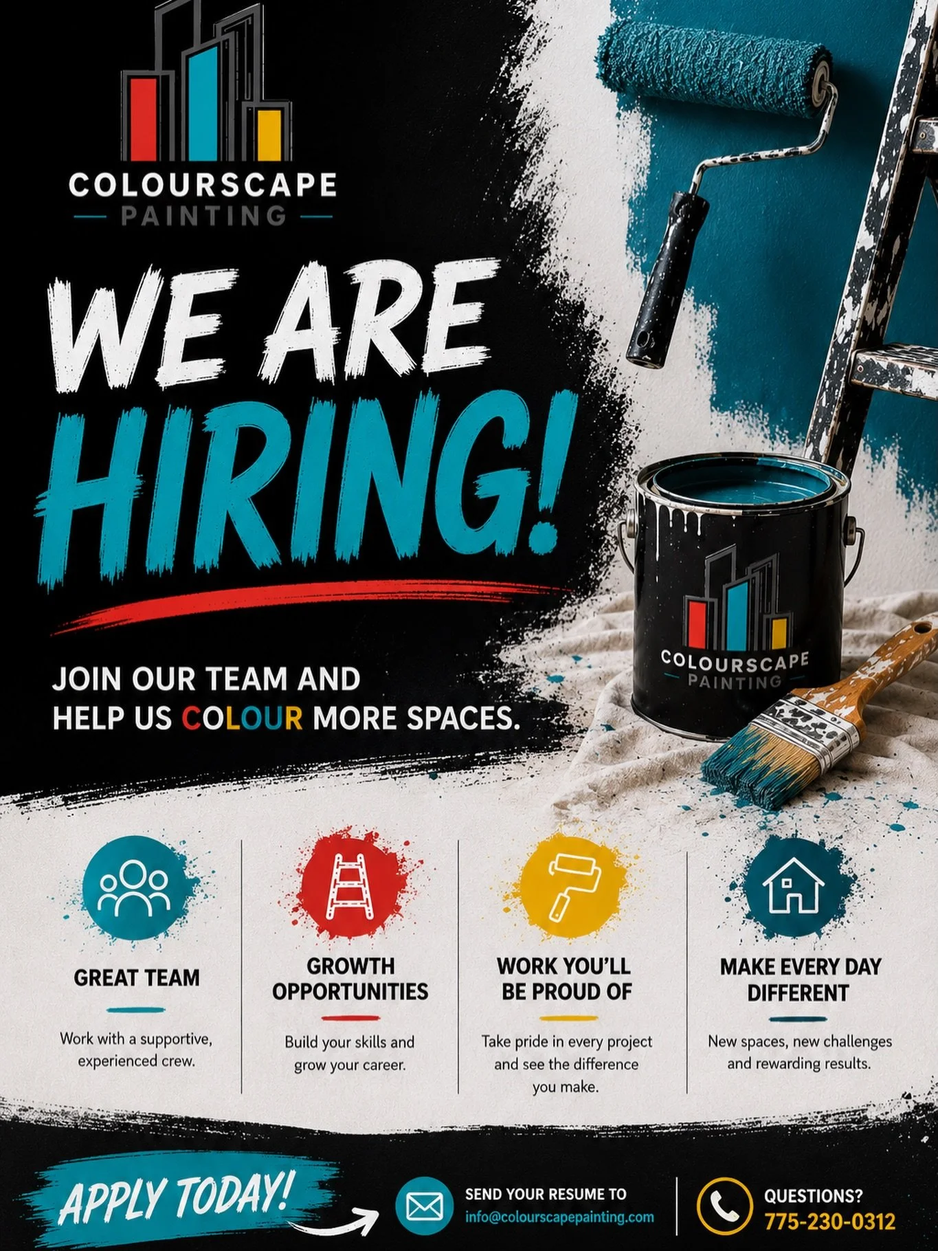 🎨 WE&rsquo;RE HIRING &mdash; JOIN THE COLOURSCAPE PAINTING TEAM 🎨

We&rsquo;re growing fast across Reno&ndash;Tahoe and looking for motivated people to grow with us this season.

We&rsquo;re currently hiring for TWO different opportunities:

🔹 EXP