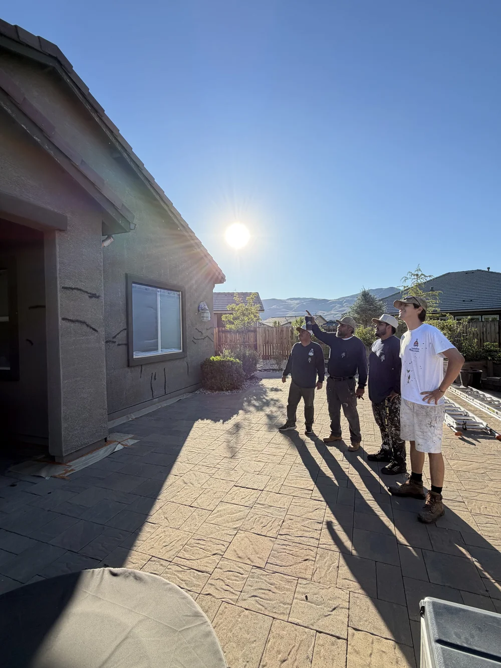 Colourscape crew walking a home with the homeowner before painting