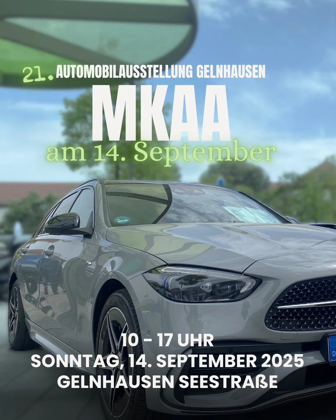 🎫Die Main-Kinzig-Automobil-Ausstellung (MKAA) des Druck- und Pressehauses Naumann lädt bereits zum 21. Mal zum Schauen, Staunen und Fachsimpeln ein. 
📅Wann: Am Sonntag, dem 14. September - 10 bis 17 Uhr 
📍Wo: die komplette Seestraße, d