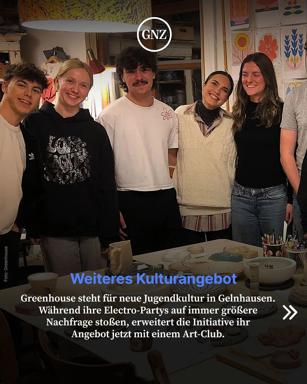 Was mit elektronischer Musik begann, w&auml;chst nun zu einem breiteren Kulturprojekt heran: Die junge Initiative Greenhouse aus Gelnhausen startet neben ihren Electro-Partys jetzt auch einen Art-Club f&uuml;r Jugendliche und junge Erwachsene. Ziel i