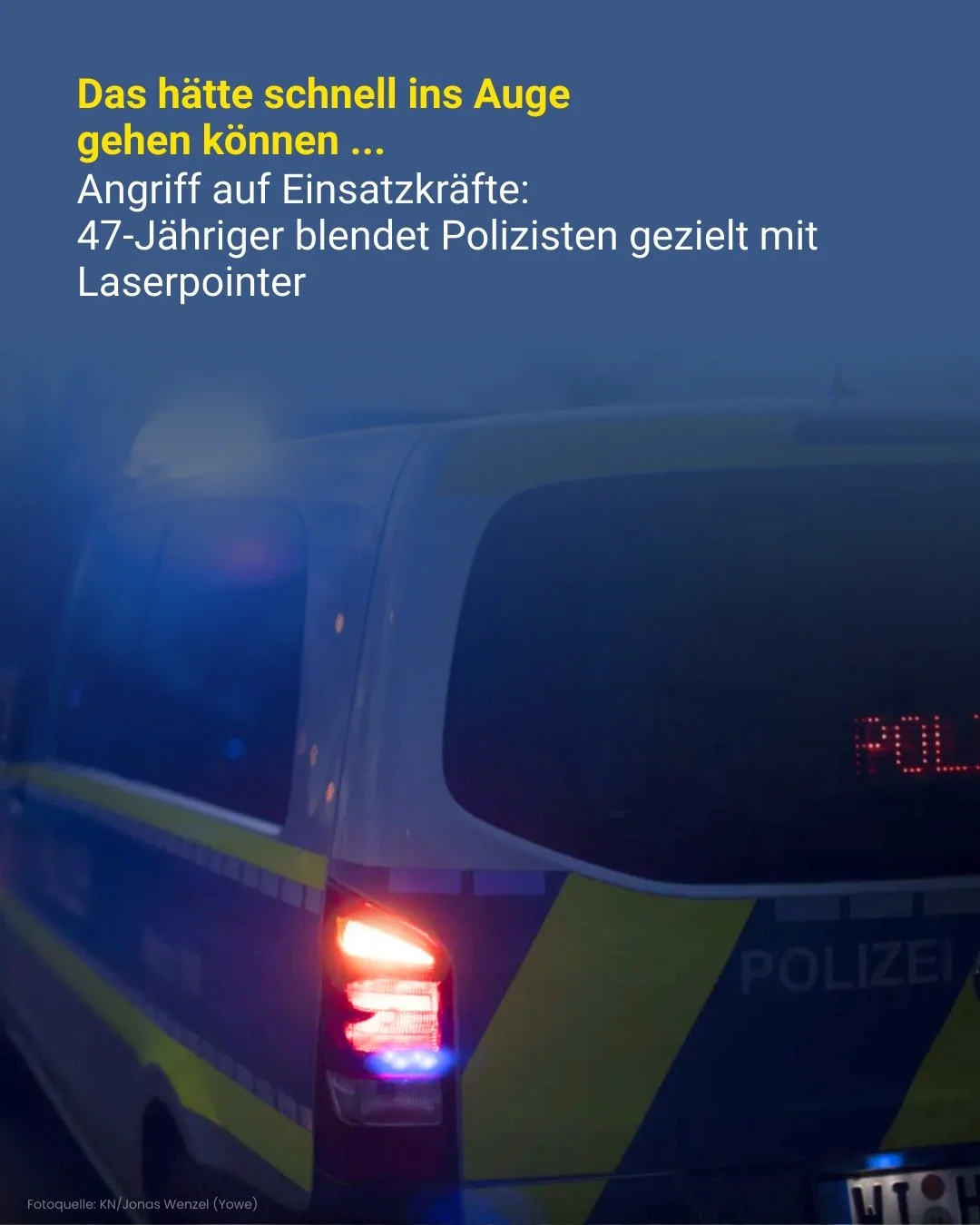 Schockierender Vorfall in Frankfurt: Ein 47-j&auml;hriger Mann hat am Dienstagabend im Stadtteil Sachsenhausen Polizisten, die sich gerade auf Einsatzfahrt befanden, mit einem Laserpointer geblendet.

Den Link zum vollst&auml;ndigen Artikel gibt es i