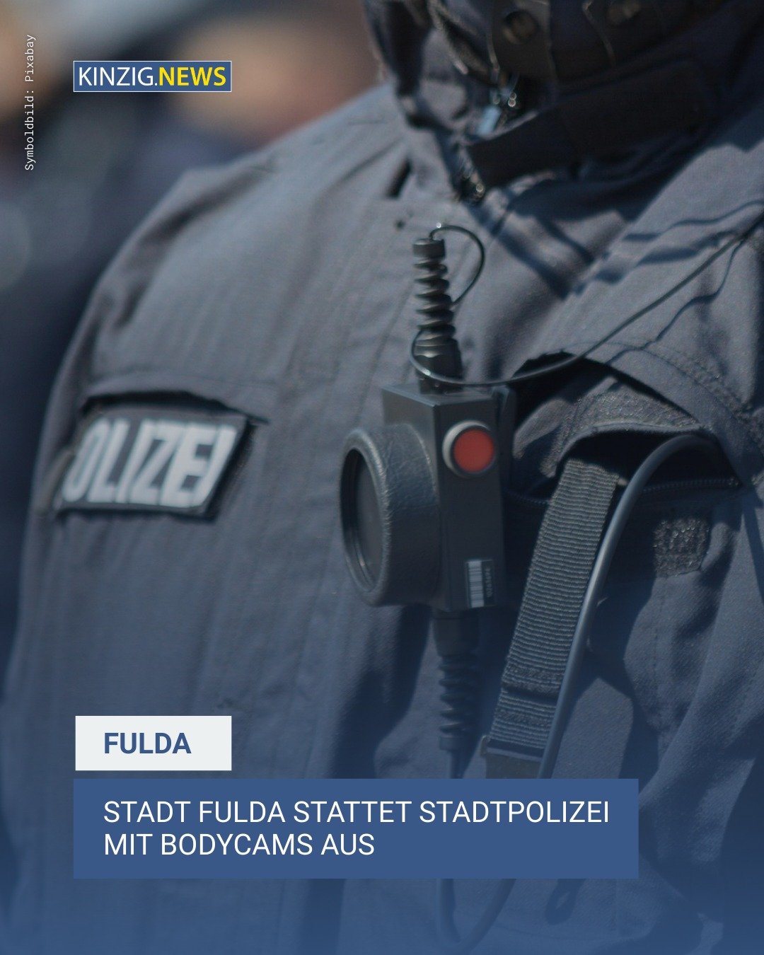 Neue Kameras an den Uniformen: In Fulda filmt die Stadtpolizei k&uuml;nftig Eins&auml;tze. Die Stadt verfolgt damit ein klares Ziel.

Den Link zum vollst&auml;ndigen Beitrag gibt es in unserer Instagram-Story und auf kinzig.news.

#polizei #bodycamer