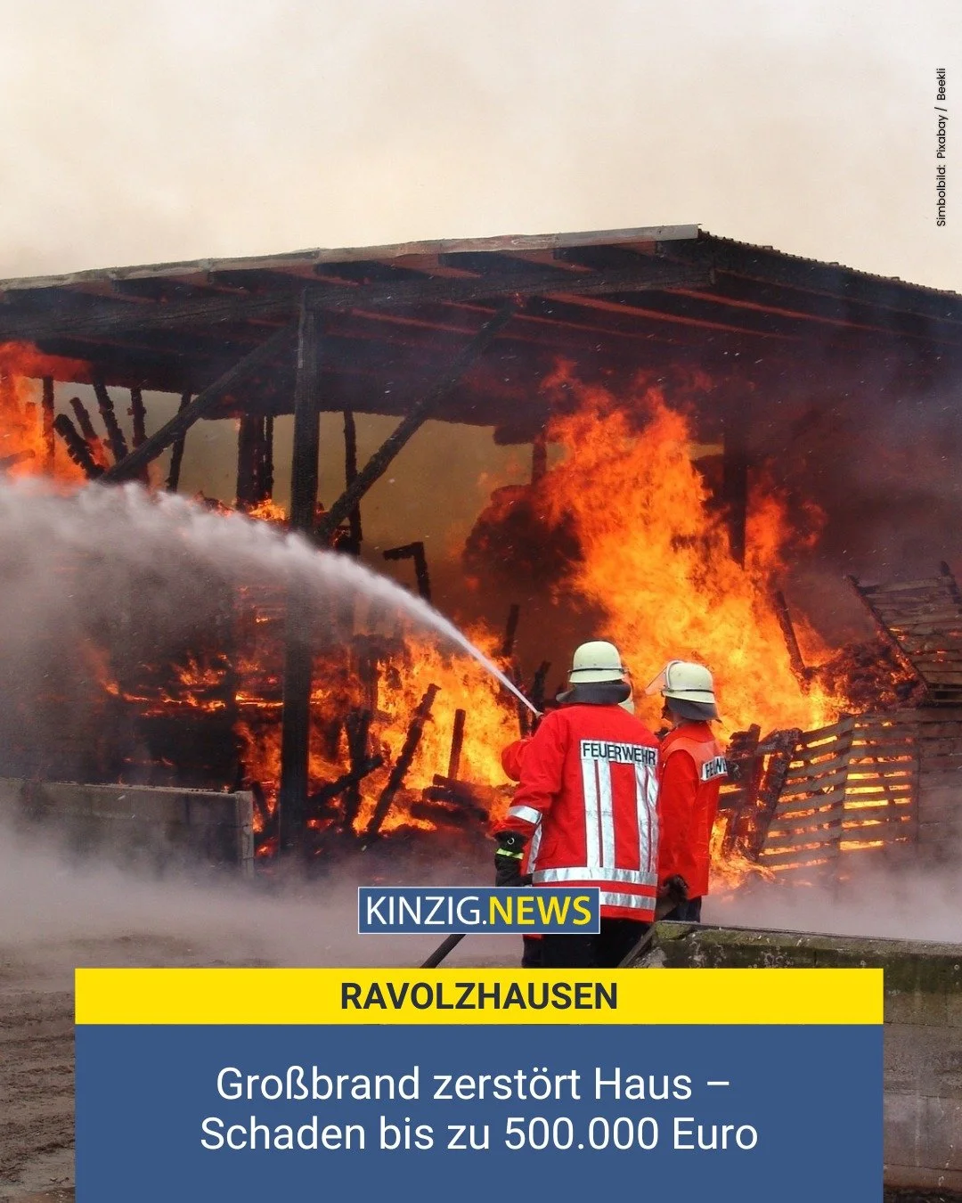 Pl&ouml;tzlich steigt dichter Rauch &uuml;ber Ravolzhausen auf. Kurz darauf steht ein Dachstuhl in Flammen. Das Geb&auml;ude ist unbewohnbar &ndash; und der Schaden enorm.

Den Link zum vollst&auml;ndigen Artikel gibt es in unser Instagram-Story und 