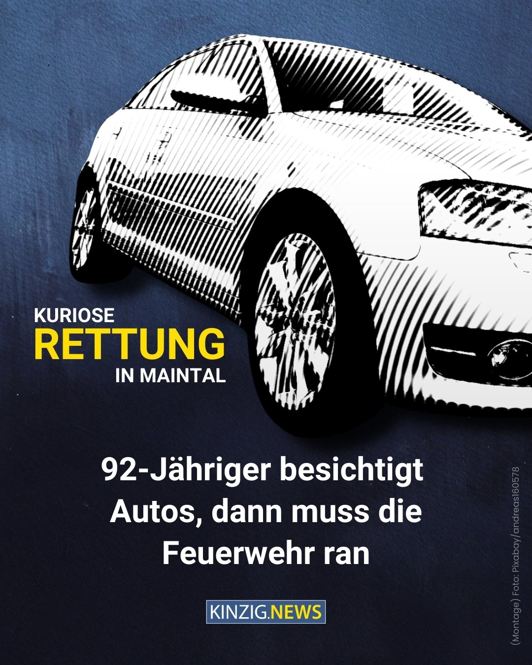 Ein Ausflug zu den neuesten Automodellen endete f&uuml;r einen Senior in Maintal-D&ouml;rnigheim am Donnerstagabend unfreiwillig hinter Gittern. Erst durch den Einsatz von Leitern und das beherzte Eingreifen einer Polizeistreife konnte der 92-J&auml;