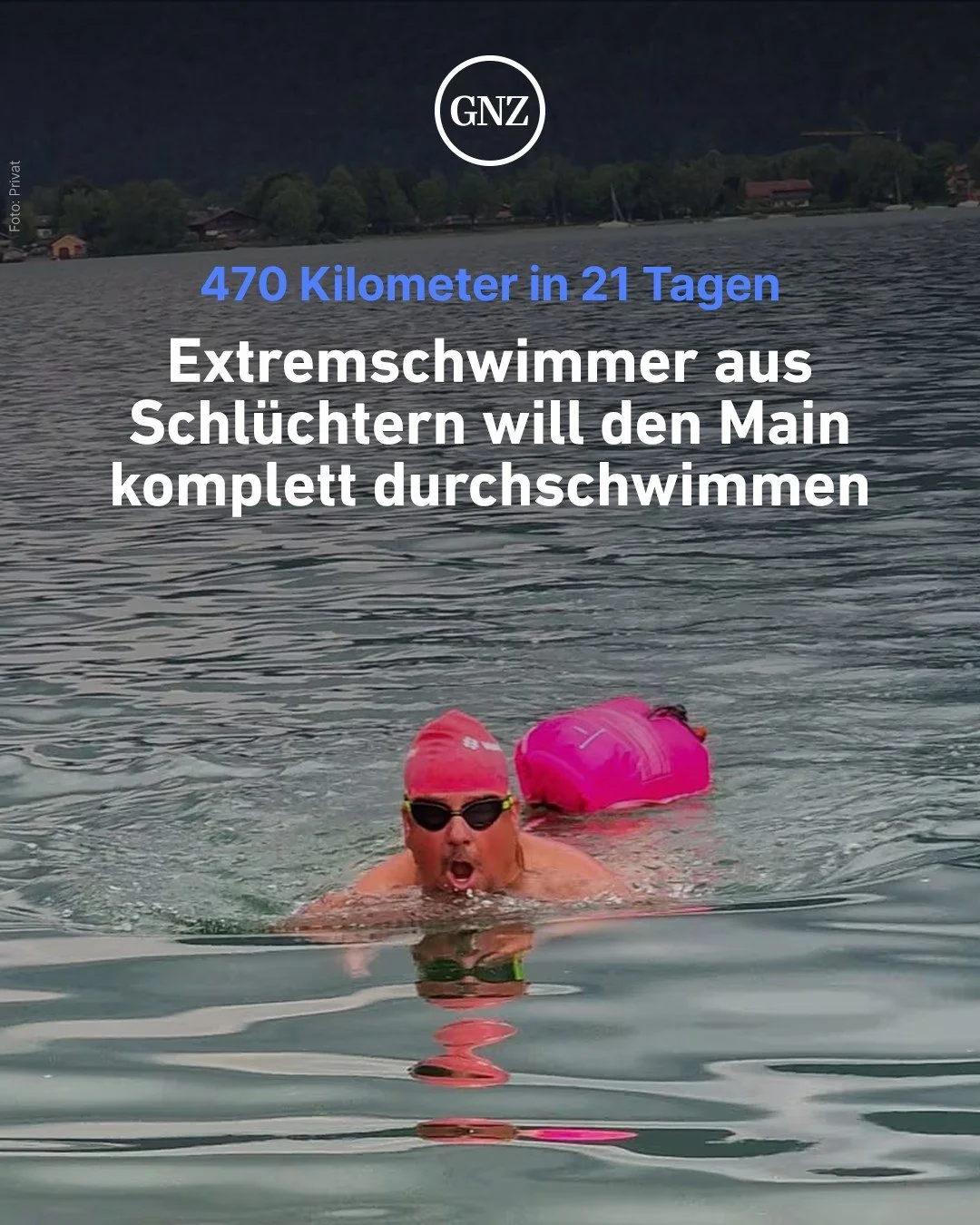 Er will es erneut probieren. Langstreckenschwimmer Mathias Alt aus Schl&uuml;chtern plant sein n&auml;chstes Langstreckenprojekt. Vom 4. Juni bis 25. Juni will der hessische Ausdauersportler den gesamten Main &bdquo;bezwingen&ldquo; &ndash; von Mainl