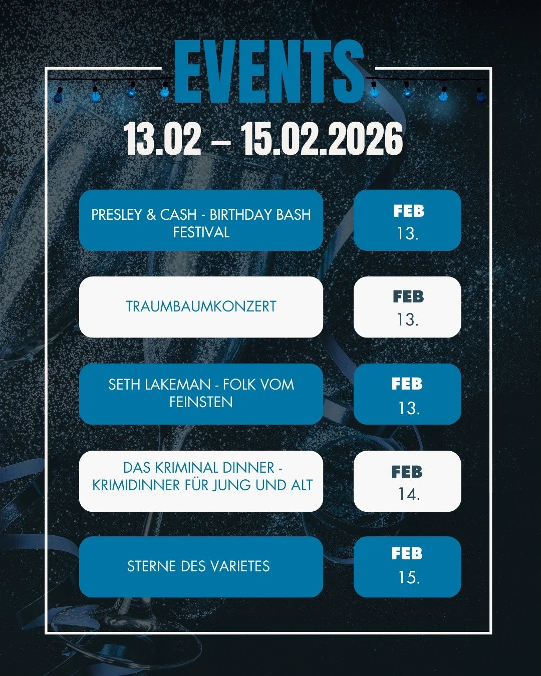 Was passiert dieses Wochenende in der Umgebung?

Es gibt wieder einige spannende Veranstaltungen. ✨

Schreibt gerne in die Kommentare, wenn ihr noch eine gute Idee f&uuml;rs Wochenende habt.👇

#freizeitvibes #regionalinformiert #eventsausderumgebung