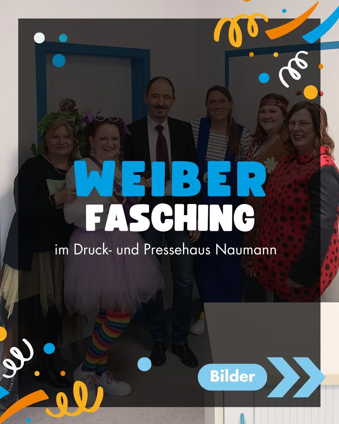 💃🎉 Weiberfasching bei DPN! 
Heute war im Verlag nichts mit &bdquo;ganz normaler Morgen&ldquo; &ndash; denn die Frauen aus dem Verlag haben unseren Gesch&auml;ftsf&uuml;hrer Oliver Naumann mit einer richtig guten Portion Faschingslaune &uuml;berrasc