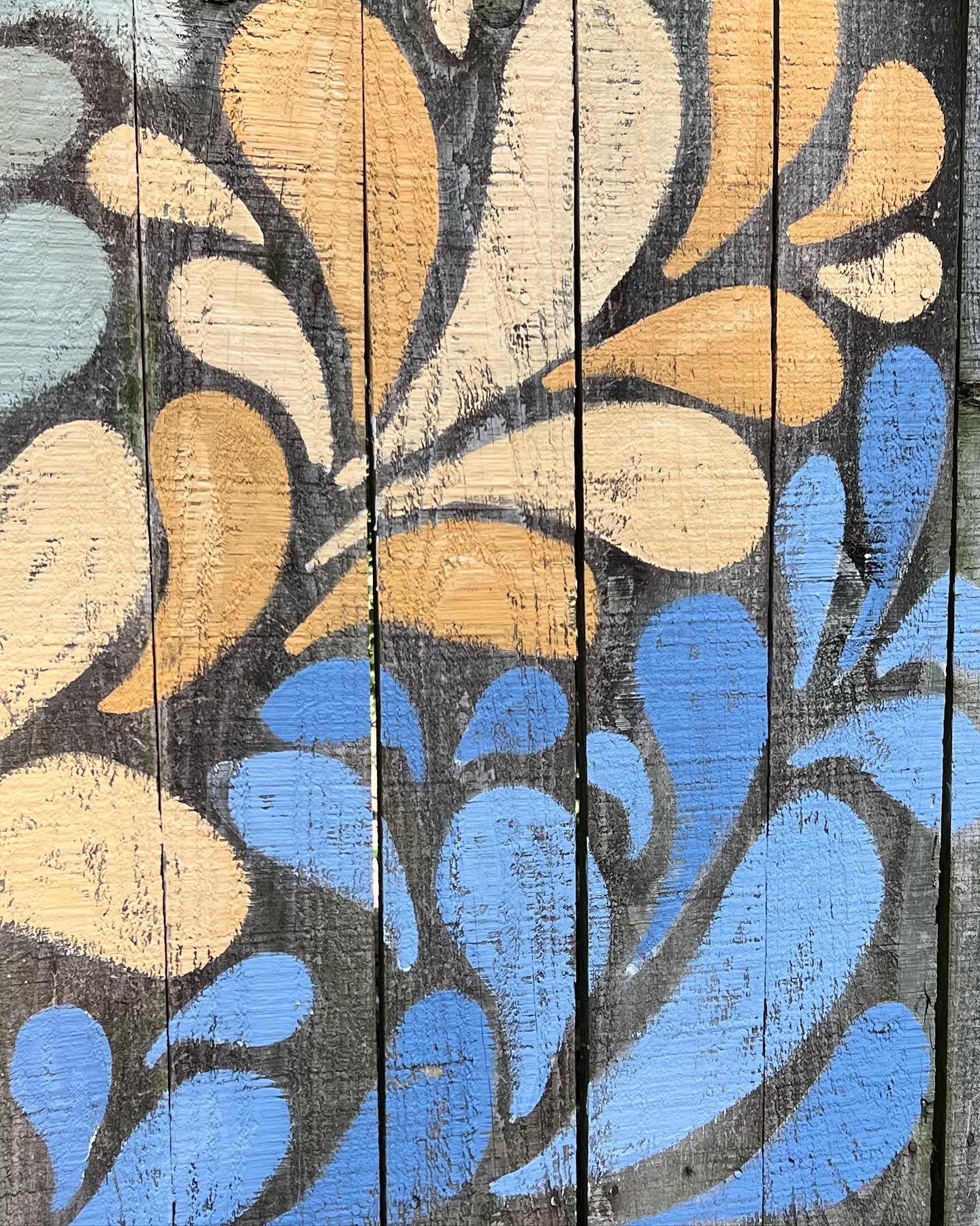Mural Painting Red Yellow Blue