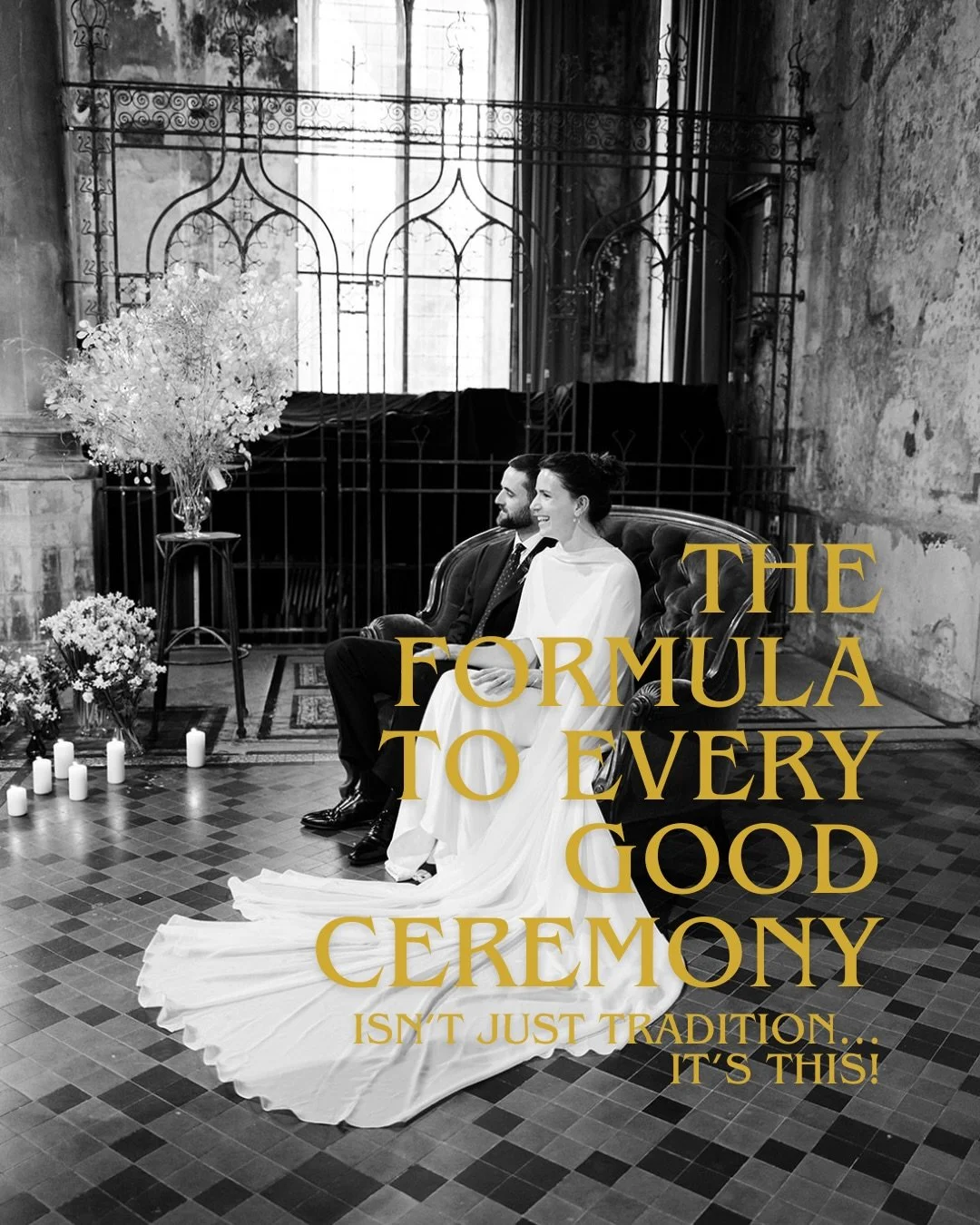 The underlying theme here&hellip;Enjoy every second and make it yours - as two people who already truly know each other, as a lived-in love that hasn&rsquo;t arrived here today without first surviving its tests, as two people choosing to say &ldquo;I