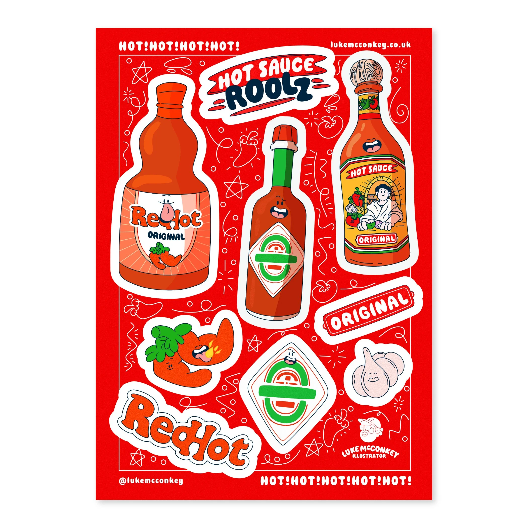 Hot Sauce Roolz - Stickers - SQ.jpg