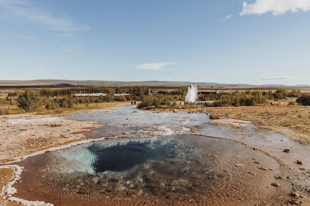 Geysir beim Ausbruch in Island