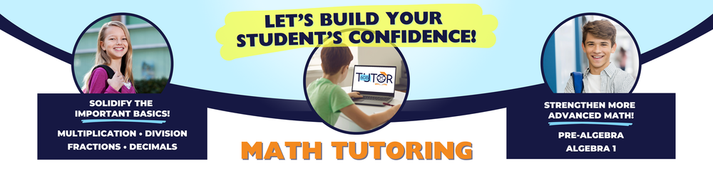 Math tutoring: multiplication, division, fractions, decimals, pre-algebra, Algebra 1