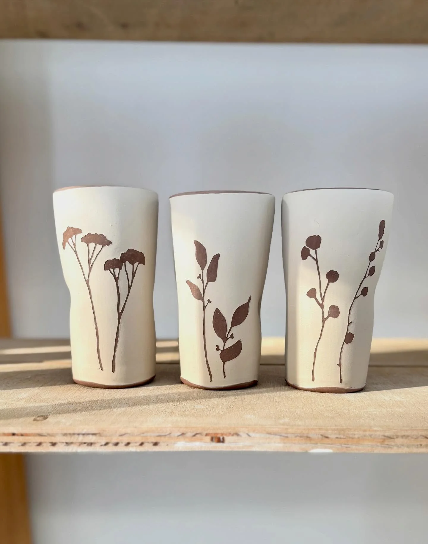 new pots!  I&rsquo;d been working on these new designs (which I love) when a misplaced routine vax shot messed up my shoulder pretty good. 😩 But it&rsquo;s finally healing and I&rsquo;m feeling even more motivation to get more strength back in my up