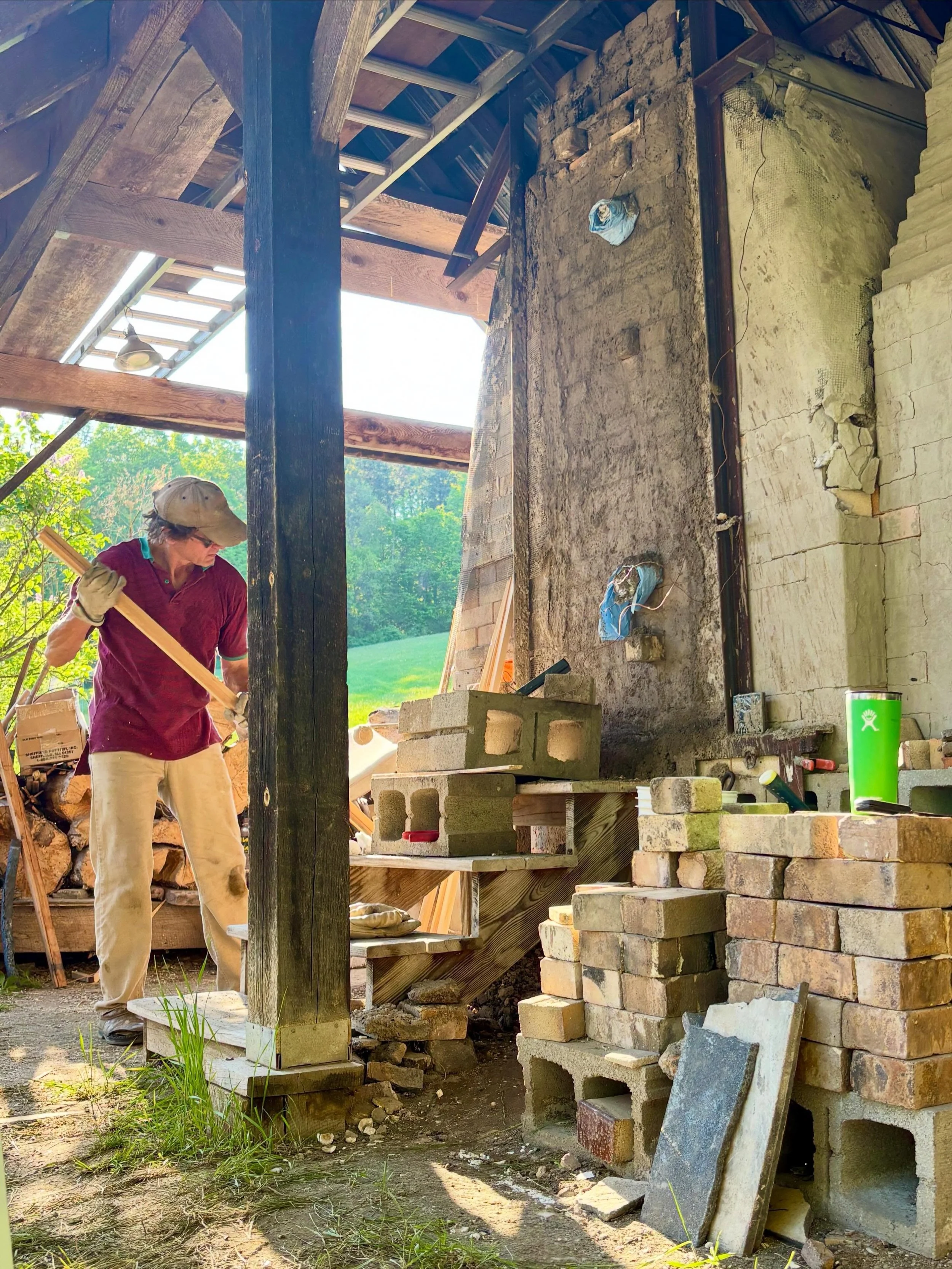 Closing in on the end of my current transitional/travel wood-firing era! 🪵🔥😏🚙💨

For the past 4 years, I&rsquo;ve been traveling to Middletown Springs, Vermont, to wood-fire with Nick Seidner. #risingmeadowpottery 

Yesterday - on the hottest day