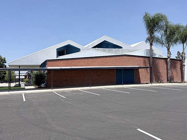 Private High School Theater folding roof elevation