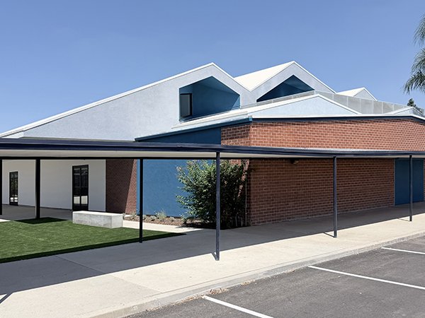 Private High School Theater folding roof elevation