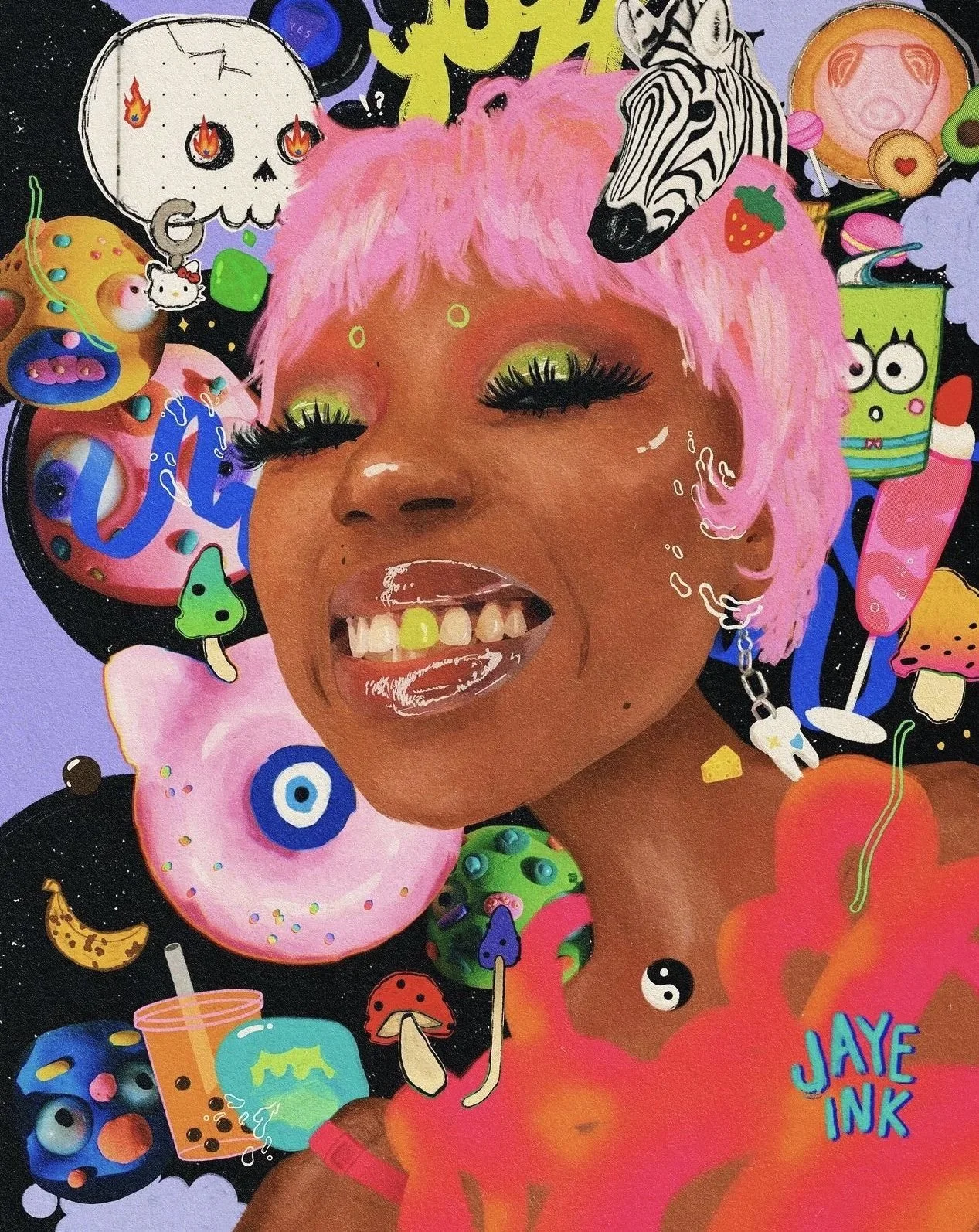 Dainty Funk | Digital illustration + collage.