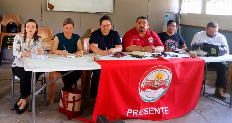 Los tres Sindicatos del sector de Palma Africana afiliados a la FESTAGRO reciben la visita de la Delegación-Técnica de 3F Dinamarca, y a la Agregada Laboral de la Embajada de Estados Unidos.