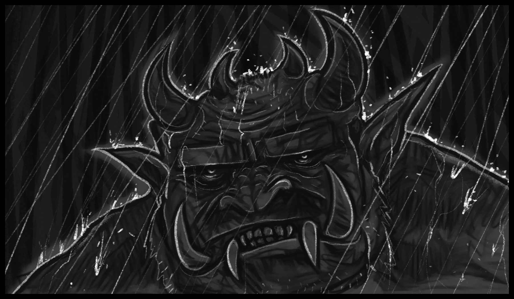 The Brute - Onis were giant, hairless, humanoid Infernals that settled in the Orient after the Fall. As a species their colors varied, but one thing they all had in common were the giant fangs protruding from both their upper and lower jaw.