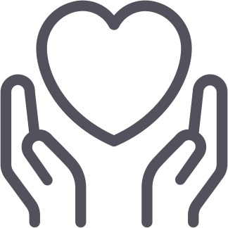 Hands holding a heart