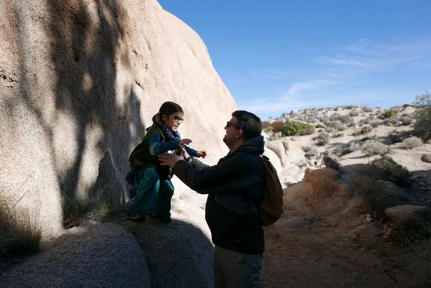 Our daughter climbing this boulder in Joshua Tree reminds us how important it is for kids to get outside and explore. Each rock and each step builds confidence and focus.  Nature challenges our minds and bodies in the best possible way. 
#JoshuaTree